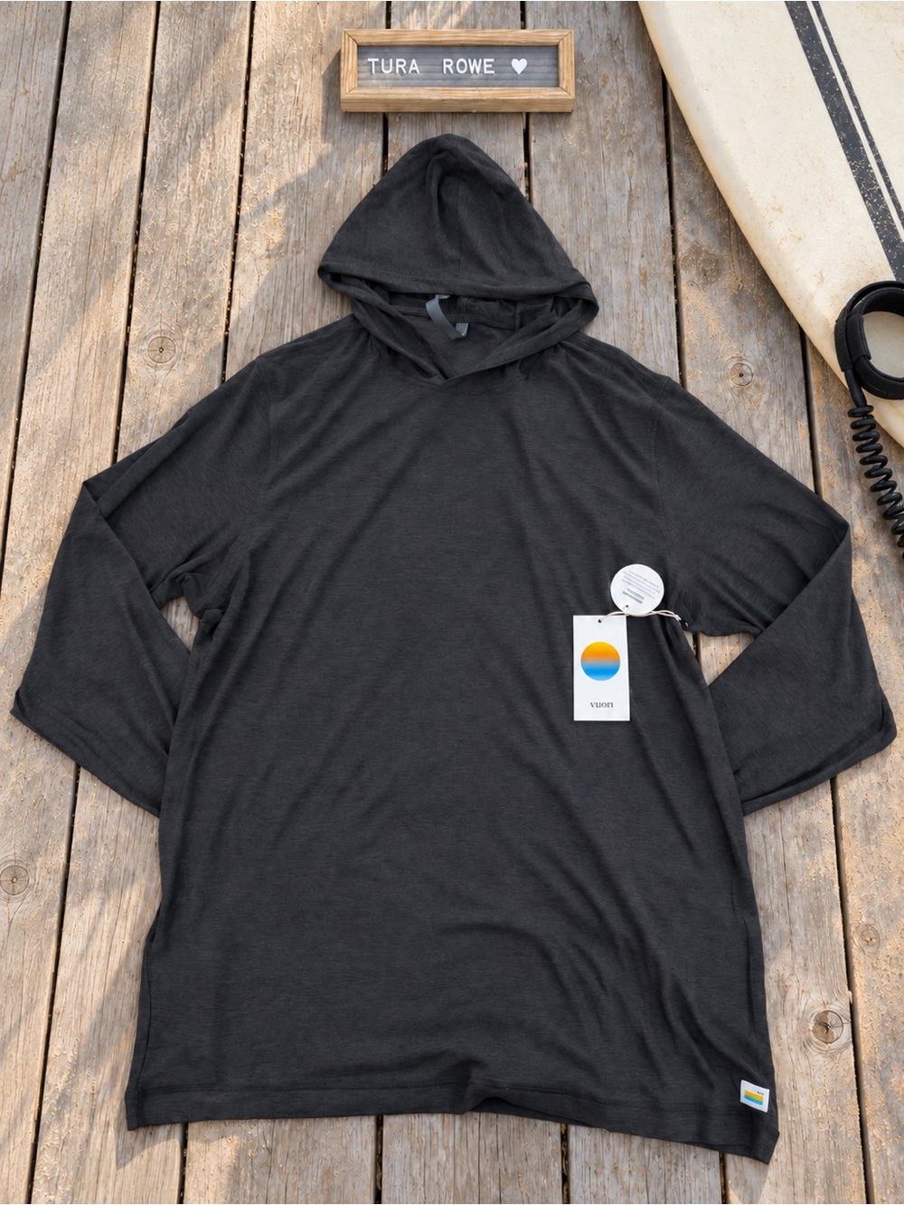 Vuori Strato Tech Hoodie Black Heather Men's Large NWT